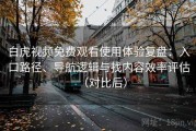 白虎视频免费观看使用体验复盘：入口路径、导航逻辑与找内容效率评估（对比后）