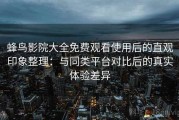 蜂鸟影院大全免费观看使用后的直观印象整理：与同类平台对比后的真实体验差异