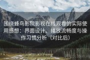 围绕蜂鸟影院影视在线观看的实际使用感想：界面设计、播放流畅度与操作习惯分析（对比后）