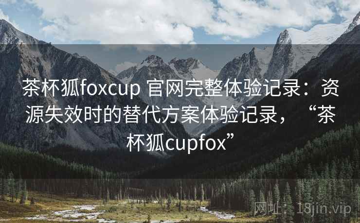 茶杯狐foxcup 官网完整体验记录：资源失效时的替代方案体验记录，“茶杯狐cupfox”