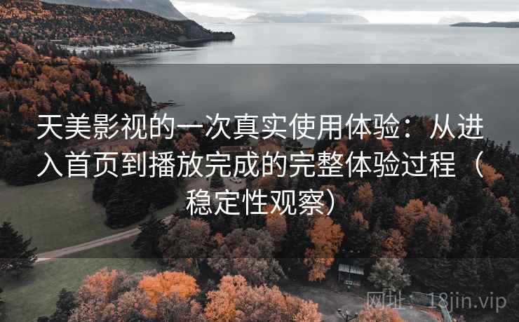天美影视的一次真实使用体验：从进入首页到播放完成的完整体验过程（稳定性观察）