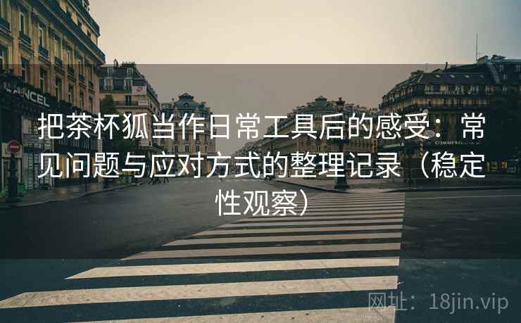 把茶杯狐当作日常工具后的感受：常见问题与应对方式的整理记录（稳定性观察）