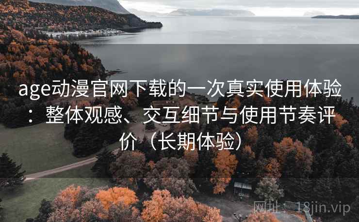age动漫官网下载的一次真实使用体验：整体观感、交互细节与使用节奏评价（长期体验）
