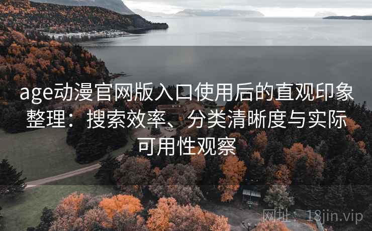 age动漫官网版入口使用后的直观印象整理：搜索效率、分类清晰度与实际可用性观察