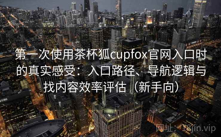 第一次使用茶杯狐cupfox官网入口时的真实感受：入口路径、导航逻辑与找内容效率评估（新手向）